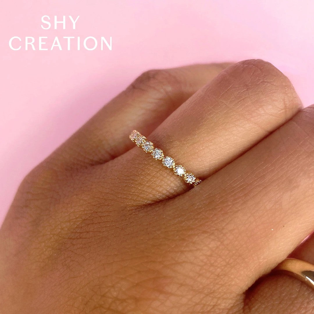 Shy Creation Crown Setting Diamond Ring