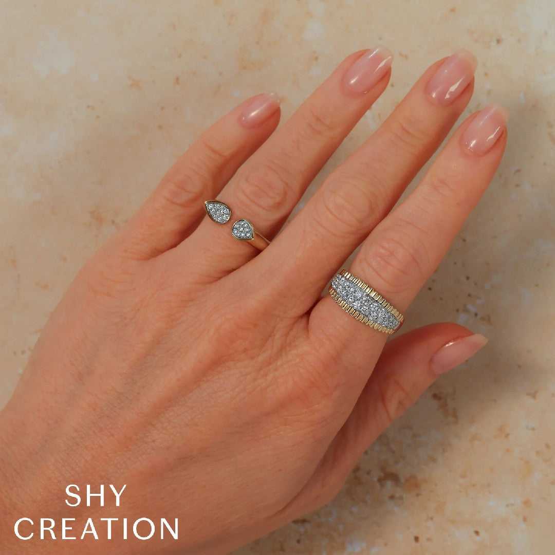Shy Creation Diamond Open Ring