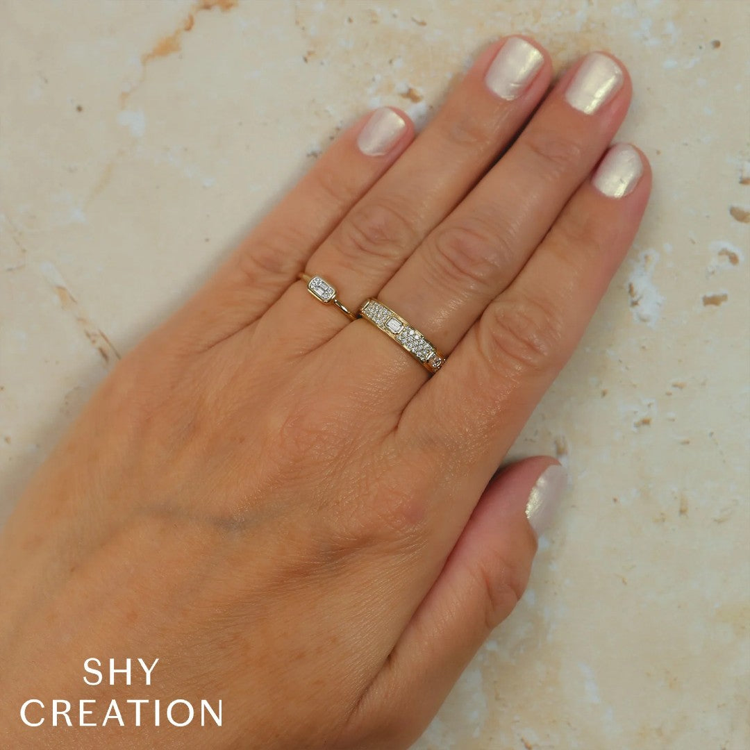 Shy Creation Diamond Stations Ring