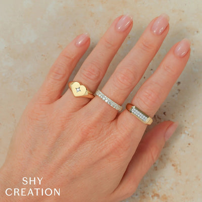 Shy Creation Pave Diamond Ring