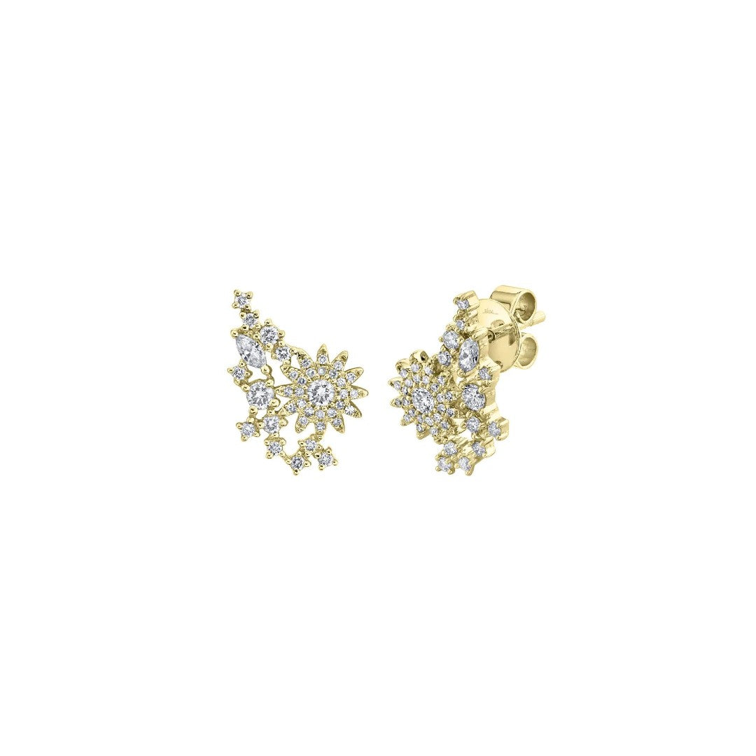 Shy Creation Diamond Starburst Earrings