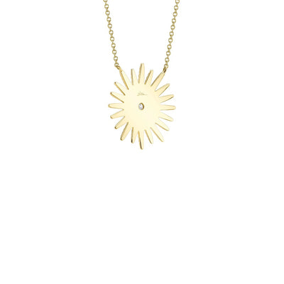 Shy Creation Large Diamond Sunburst Necklace