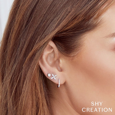 Shy Creation Diamond Bezel Studs