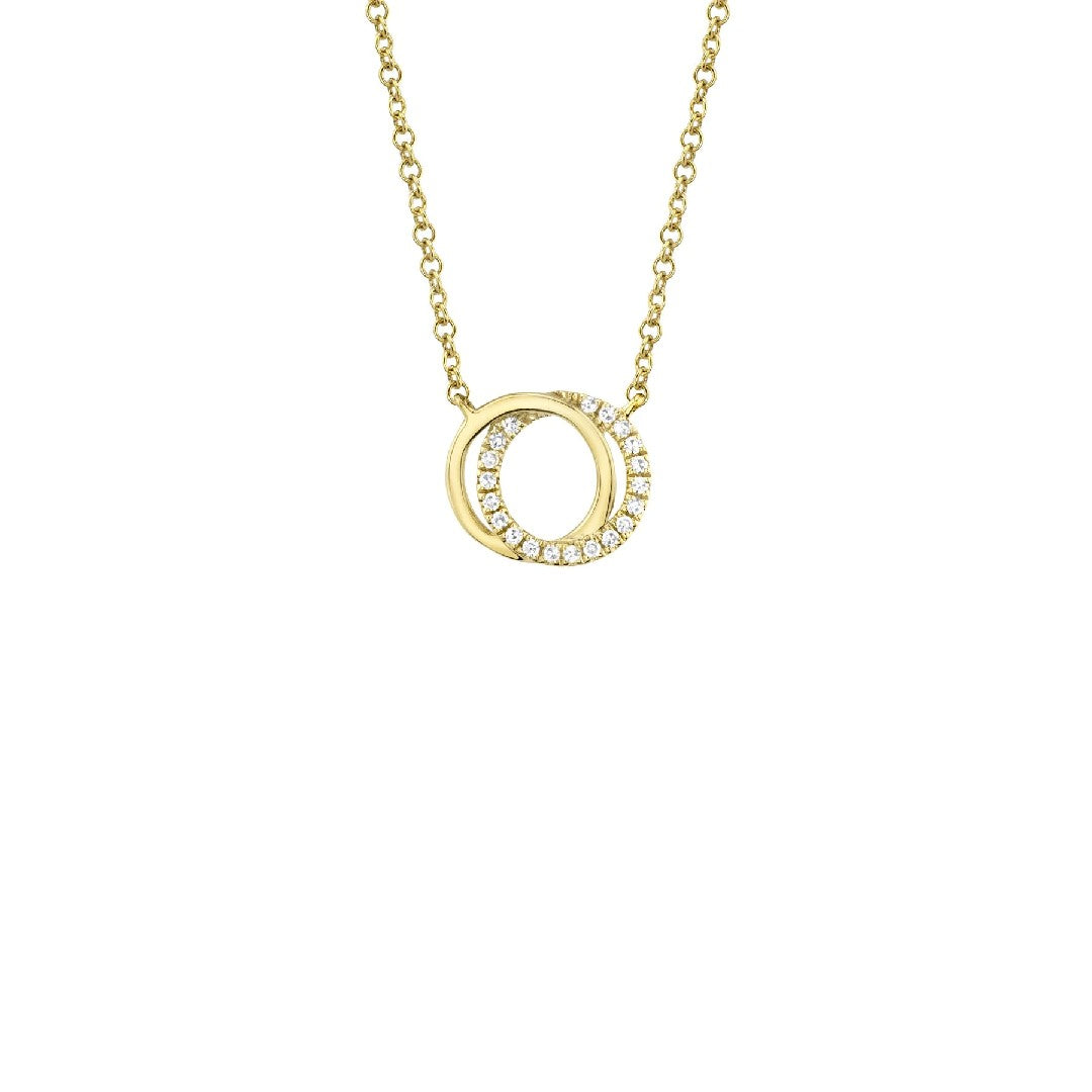 Shy Creation Love Knot Circle Necklace