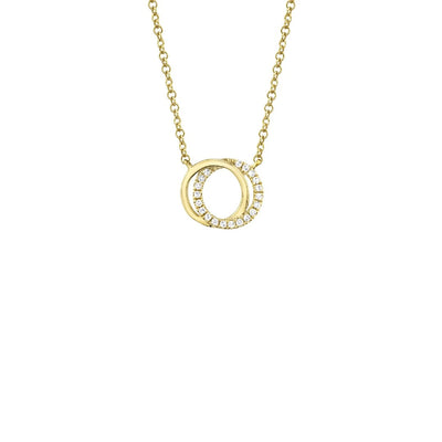 Shy Creation Love Knot Circle Necklace