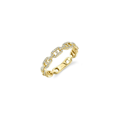 Shy Creation Mariner Link Pave Diamond Ring