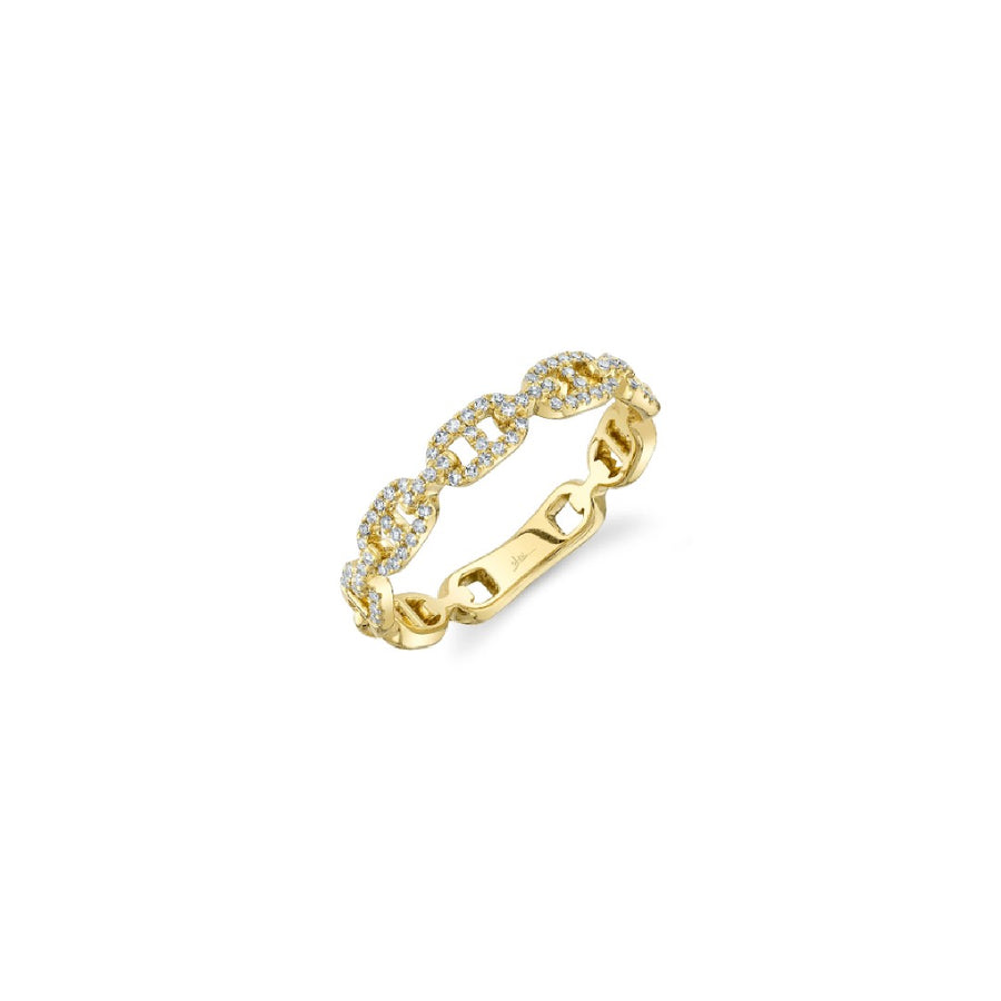 Shy Creation Mariner Link Pave Diamond Ring