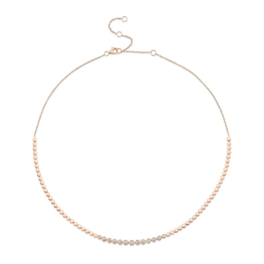 Shy Creation Bezel Diamond Necklace