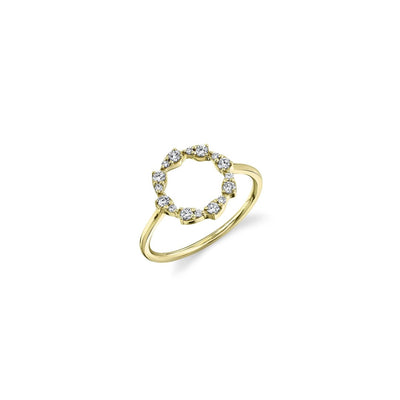 Shy Creation Open Circle Diamond Ring