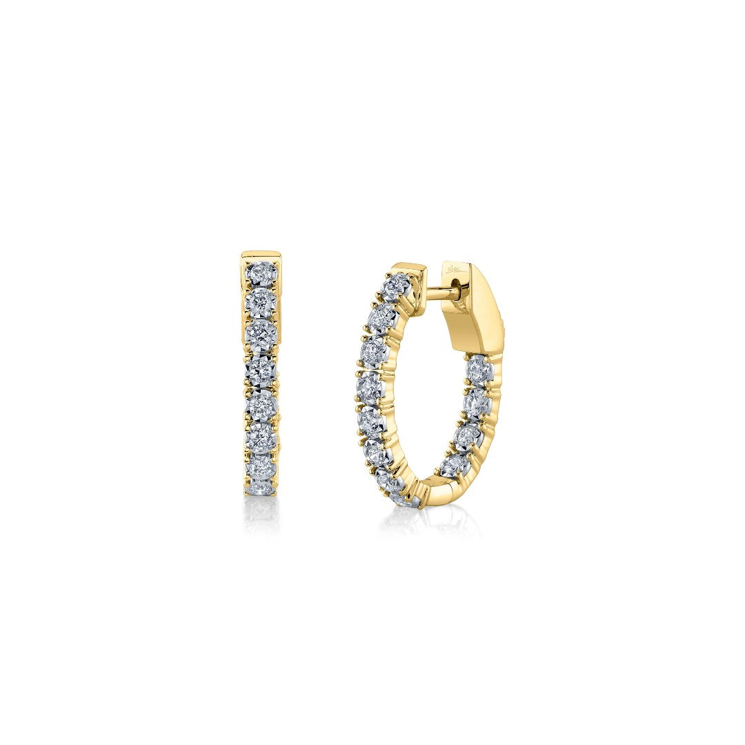 Shy Creation Diamond Oval Hoops