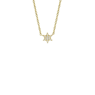 Shy Creation Pave Diamond Star of David Necklace