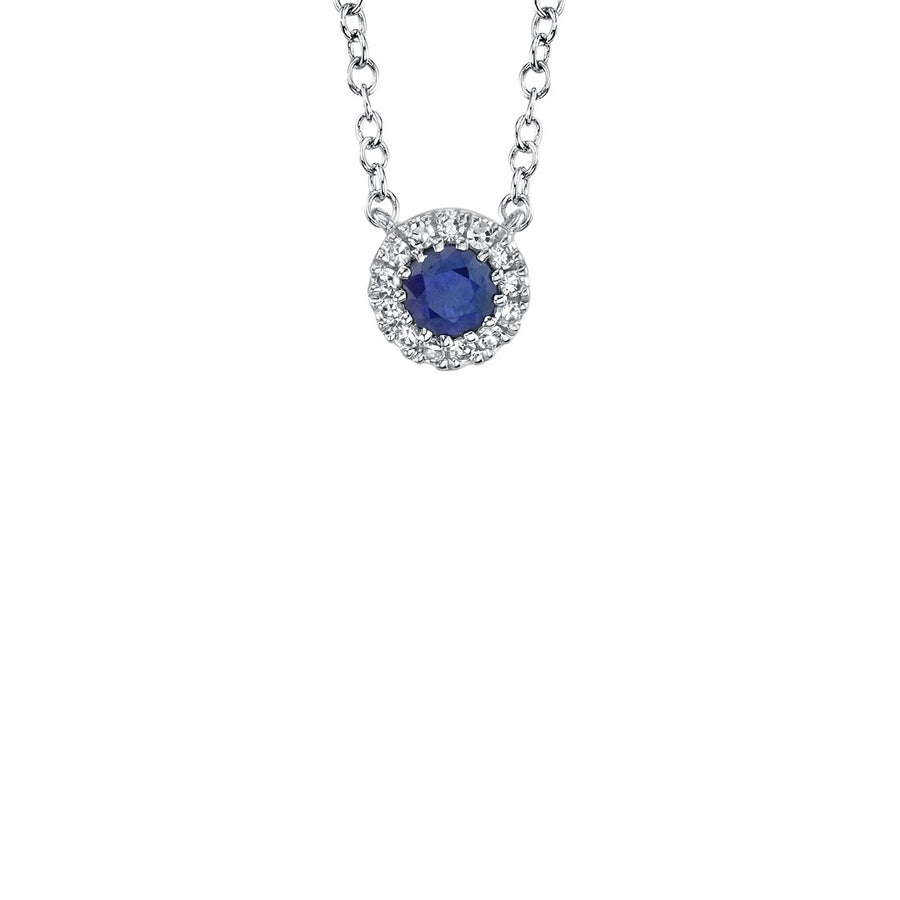 Shy Creation Sapphire & Diamond Necklace