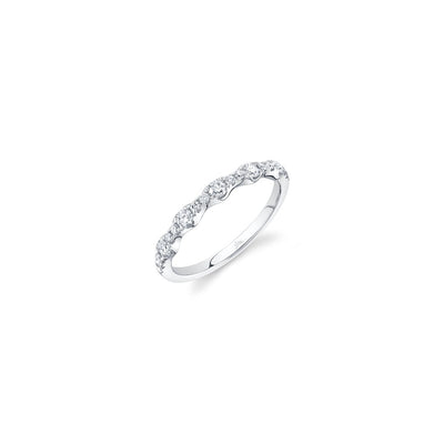 Shy Creation Scalloped Diamond Ring