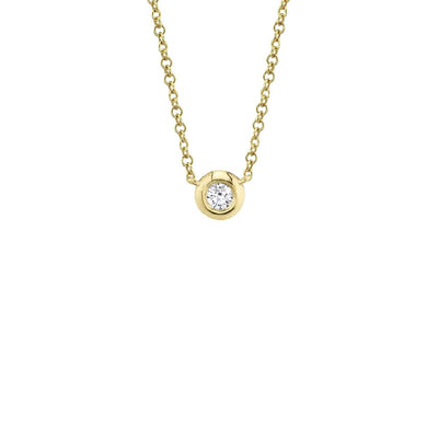Shy Creation Single Bezel Diamond Necklace