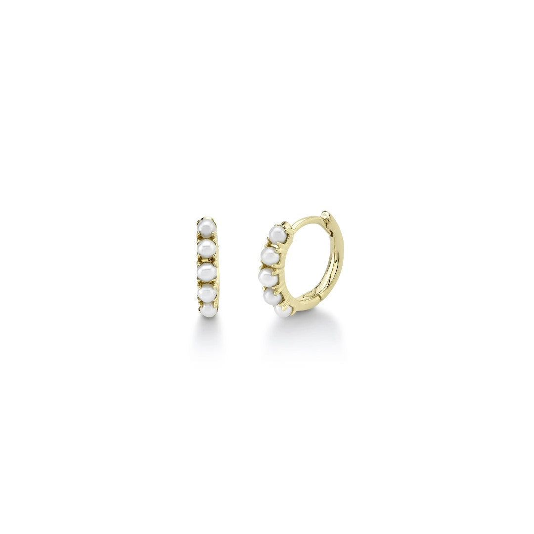 Shy Creation Small Cultured Pearl Huggie Earring