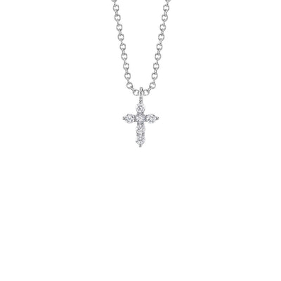 Shy Creation Small Diamond Cross Necklace