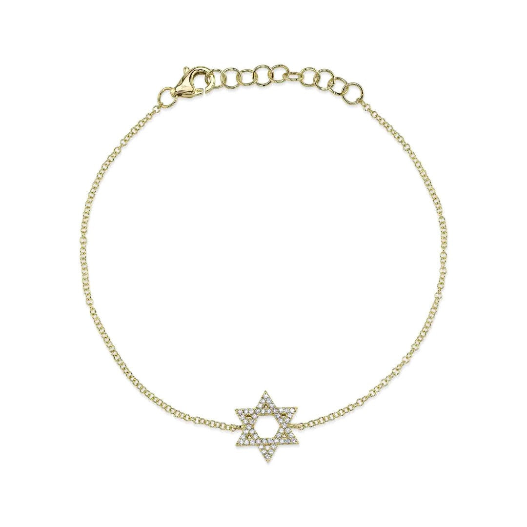 Shy Creation Diamond Star of David Bracelet