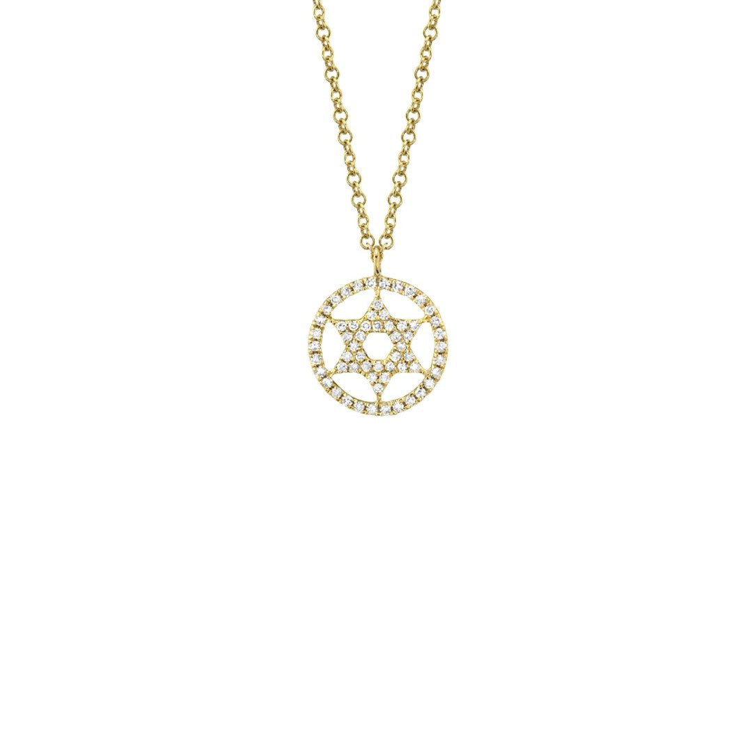 Shy Creation Star of David Diamond Necklace