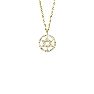 Shy Creation Star of David Diamond Necklace