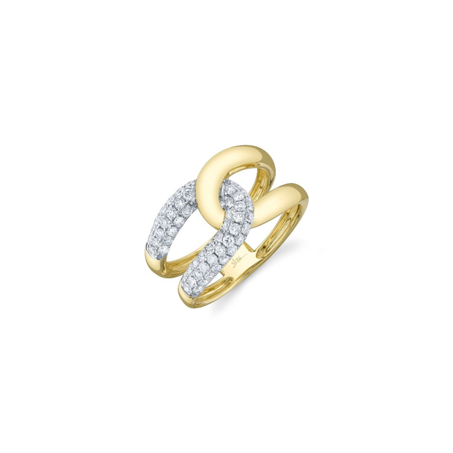 Shy Creation Two-Tone Linked Ring