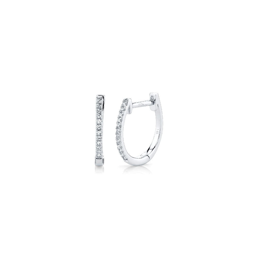 Shy Creation Diamond Huggie Hoops