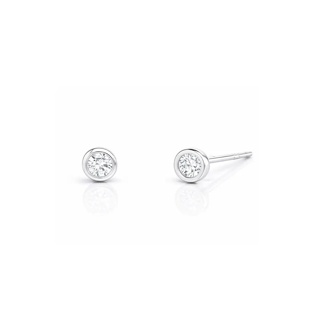 Bezel Set CZ Studs