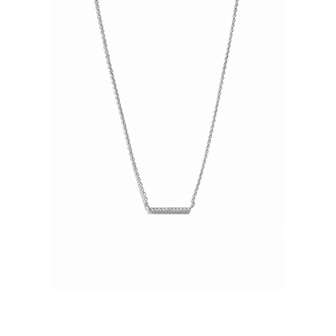 Dainty CZ Bar Necklace