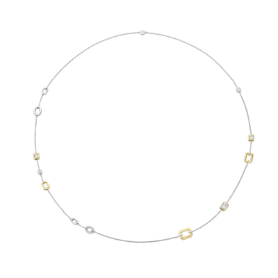 Ti Sento Milano Silver & Gold Long Multi Stations Necklace
