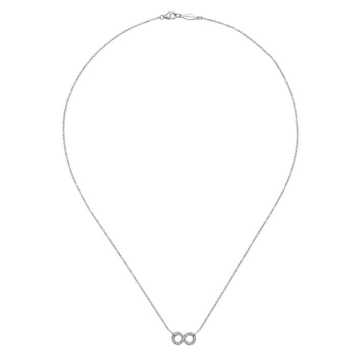 Gabriel & Co. White Sapphire Infinity Necklace