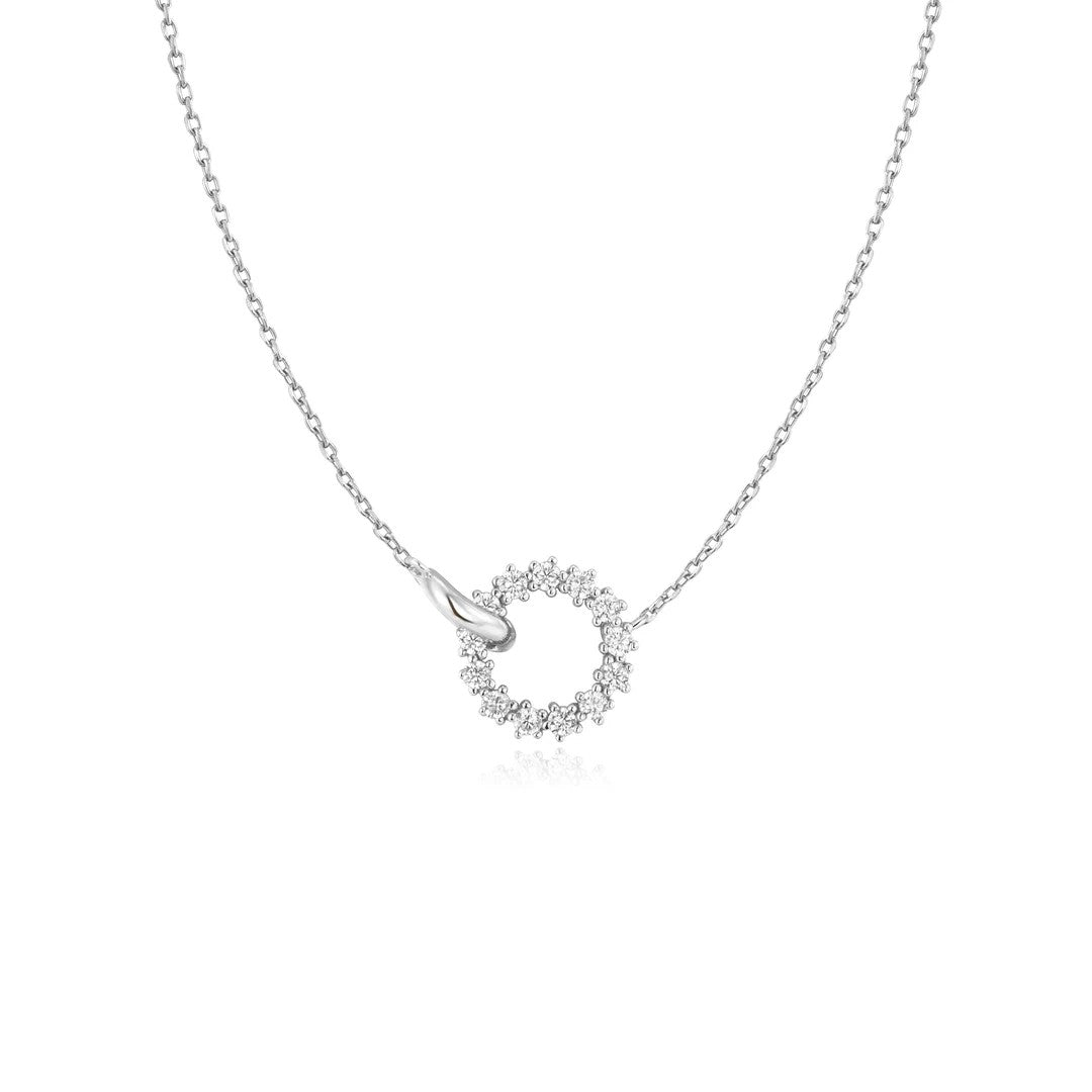 Interlinked Circles Pave Necklace