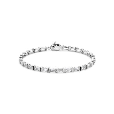 Ti Sento Milano Horizontal Emerald Cut Tennis Bracelet
