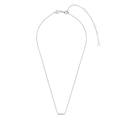 Ti Sento Milano Silver Zirconia Bar Necklace