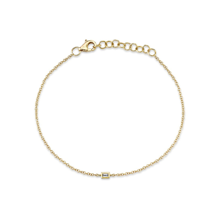 Shy Creation Single Baguette Diamond Bracelet