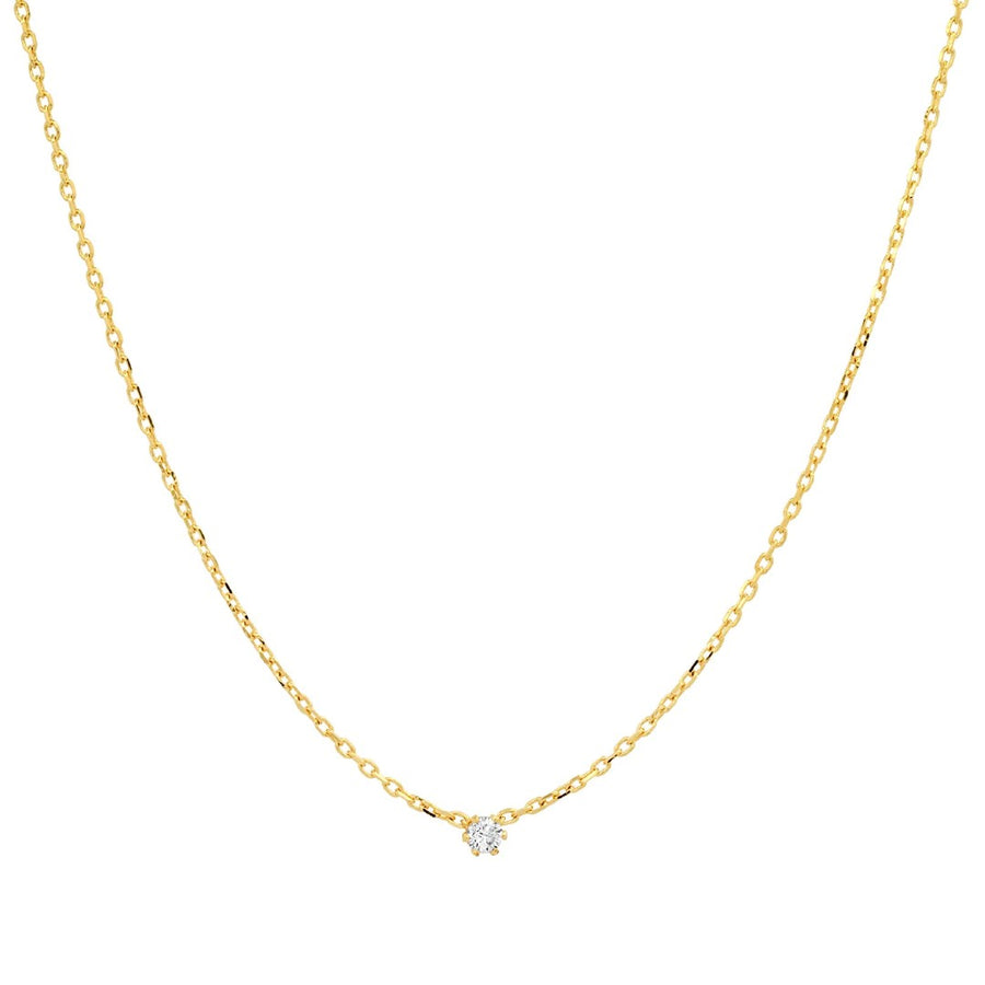 Single CZ Accent Necklace