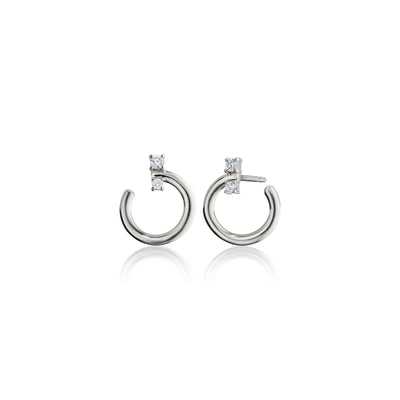 Monica Rich Kosann Galaxy Wrap Hoop Earring with White Sapphires