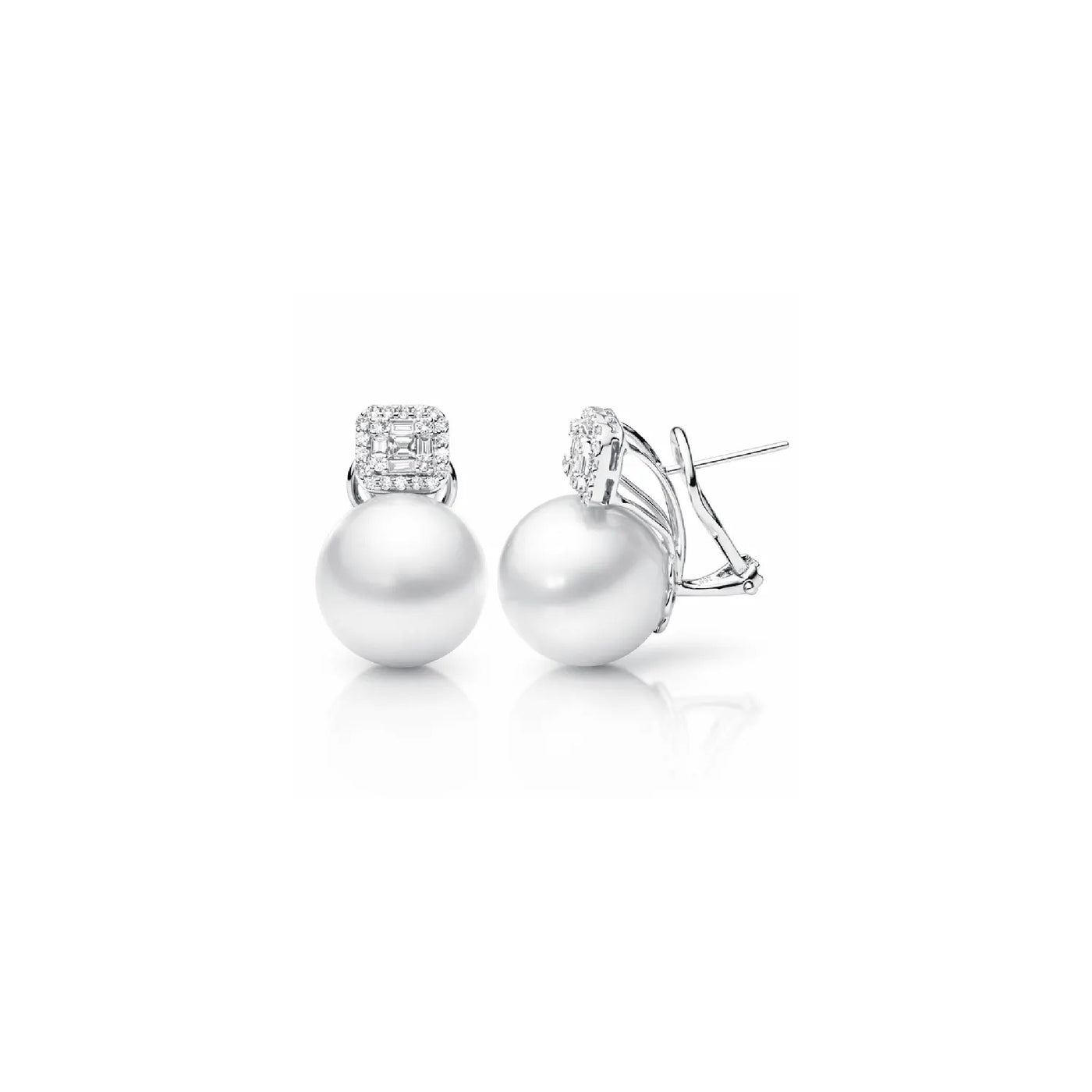 South Sea Pearl & Diamond Earrings