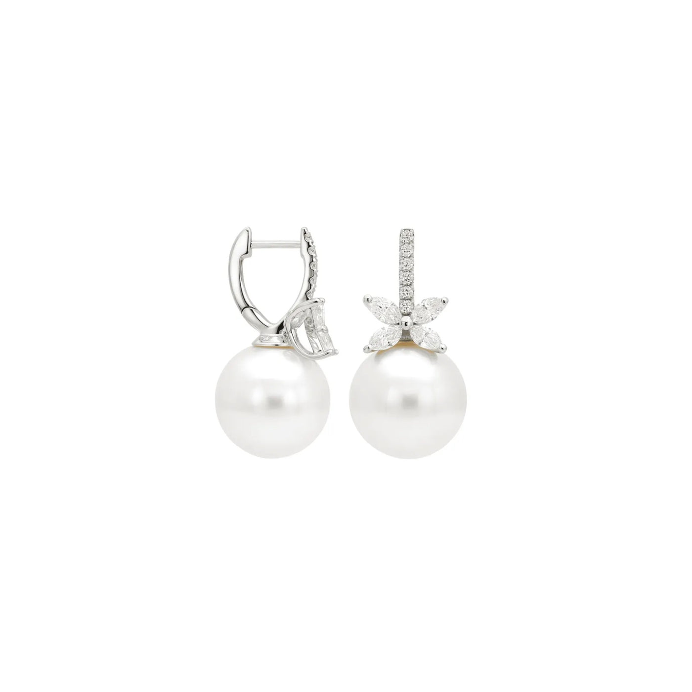 South Sea Pearl with Diamonds Earrings