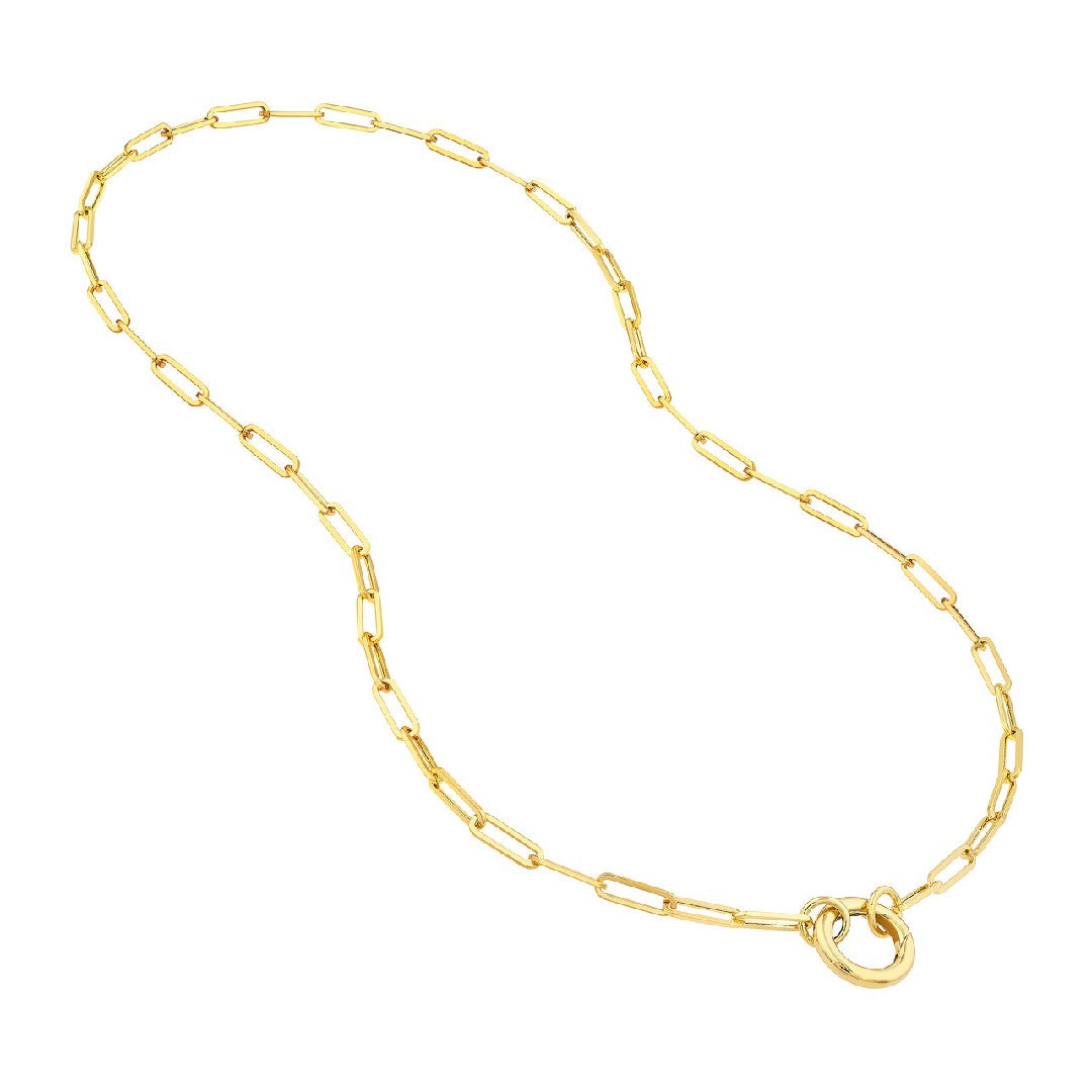 Split Hollow Paperclip Chain