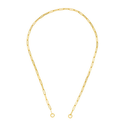 Split Hollow Paperclip Chain
