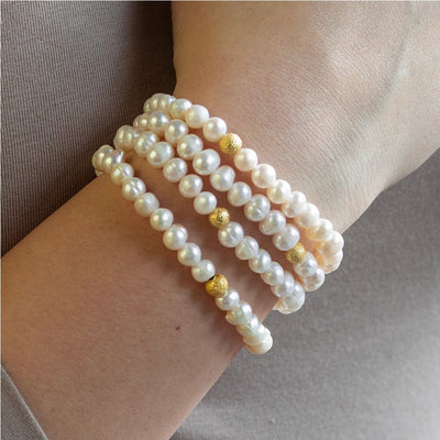 Freshwater Pearl 6mm Stretch Bracelet