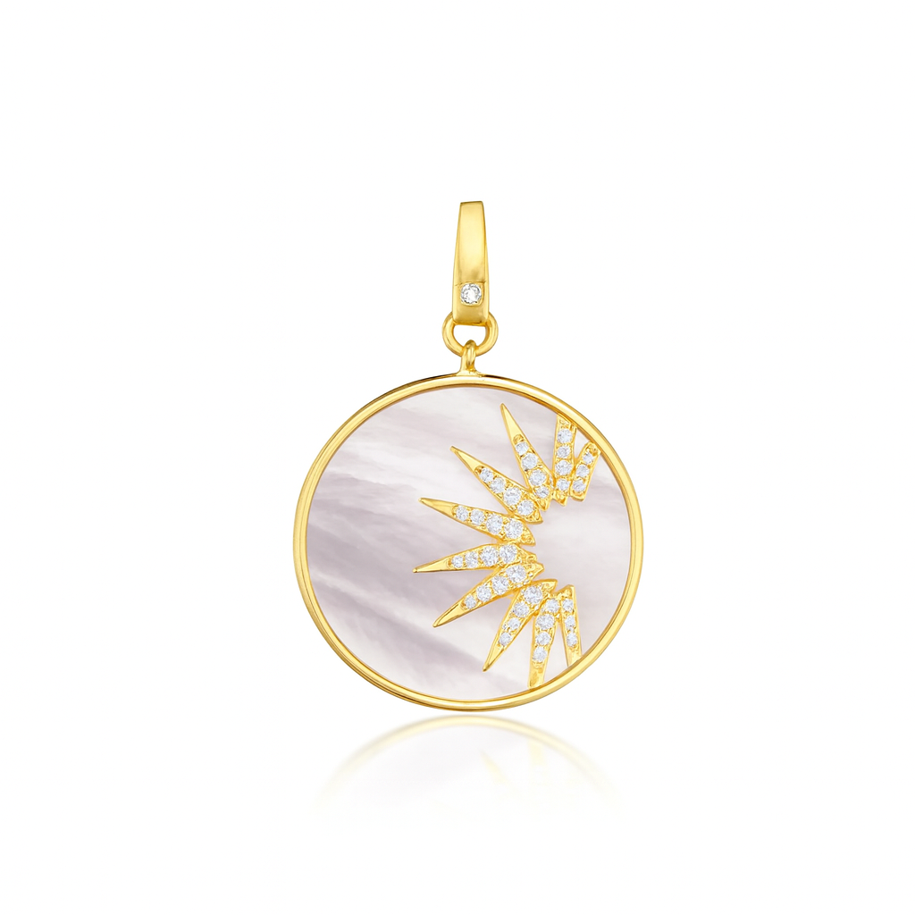 Tara Mikolay Sunburst Mother of Pearl Charm