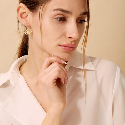 Syna Ethiopian Opal Cosmic Drop Earrings