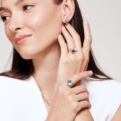 Syna Blue Topaz Mogul Ring