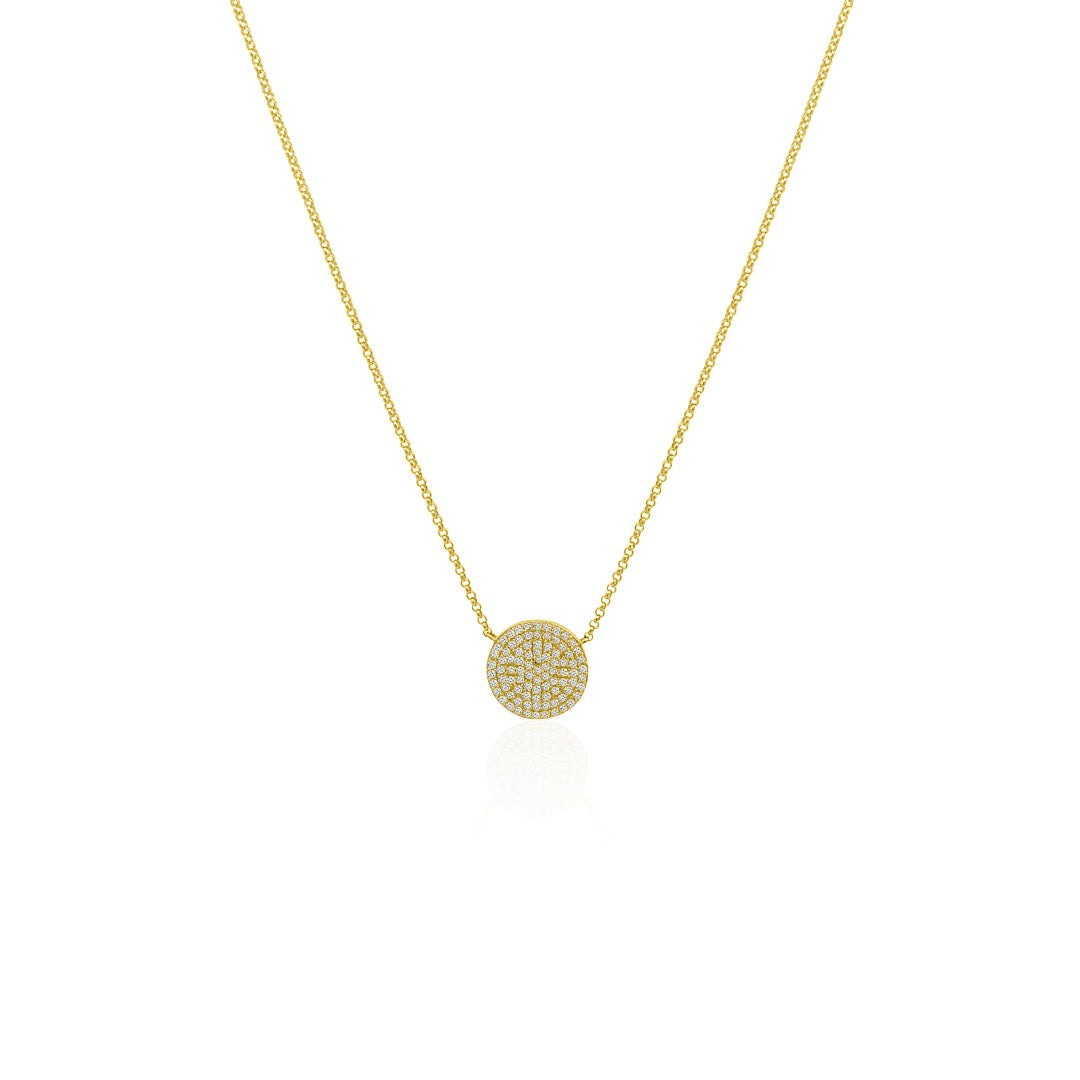 Tara Mikolay Diamond Disc Necklace