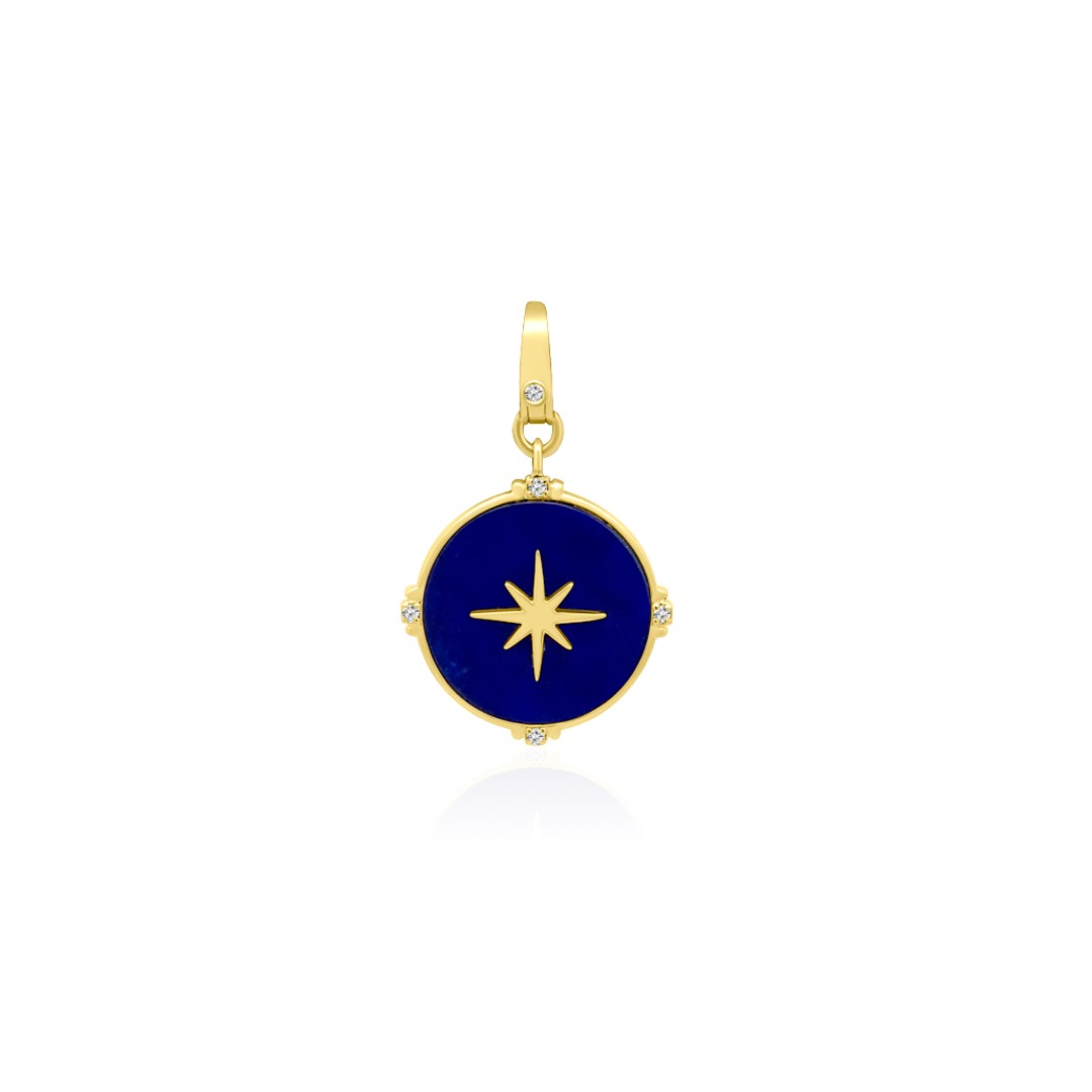 Tara Mikolay North Star Lapis Disc Charm