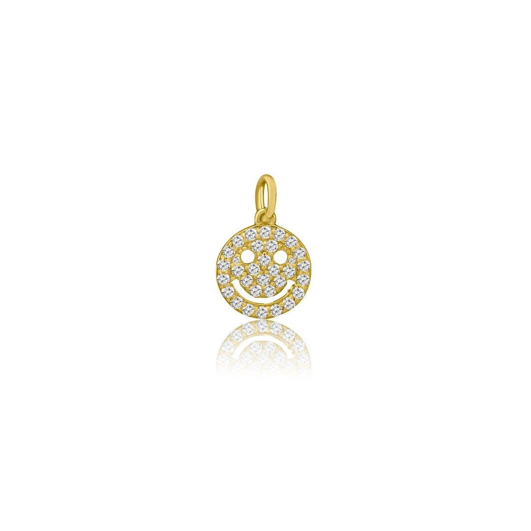 Tara Mikolay Pave Diamond Smiley Face Charm
