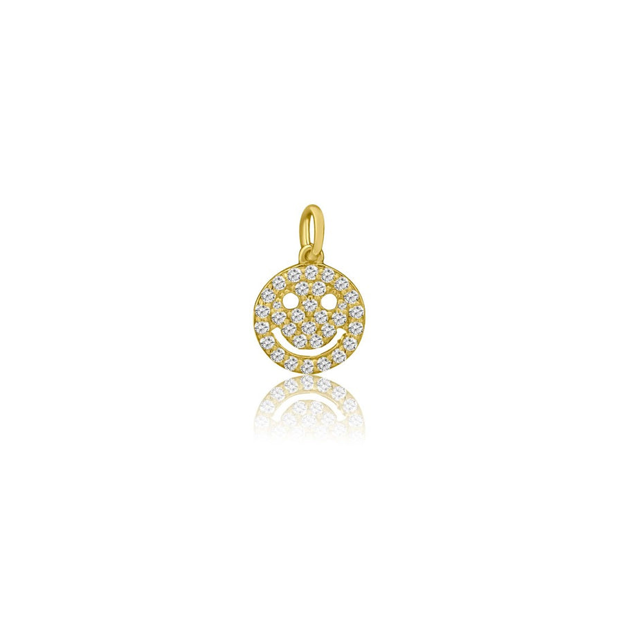 Tara Mikolay Pave Diamond Smiley Face Charm