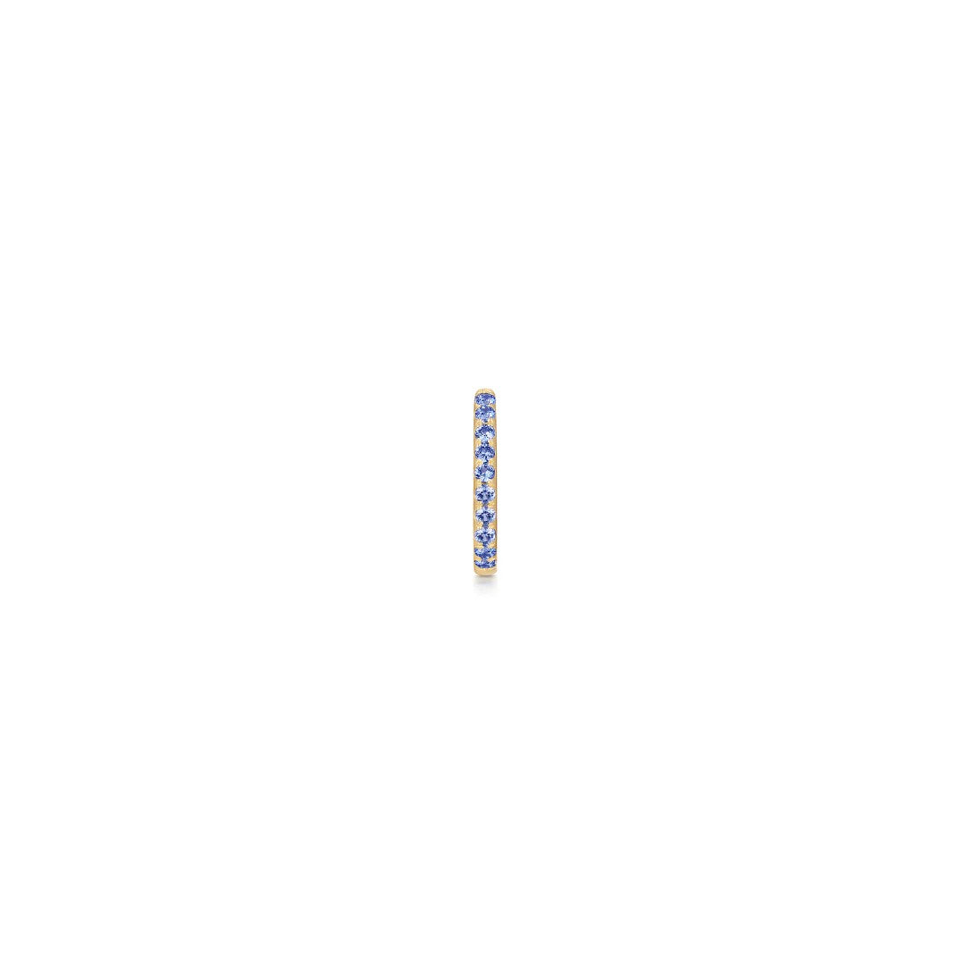 AURELIE GI Eleni Lab Grown Sapphire Paperclip Huggie