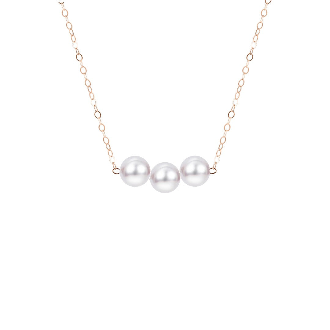 Three Akoya Pearl 6.0-6.5mm Starter Necklace