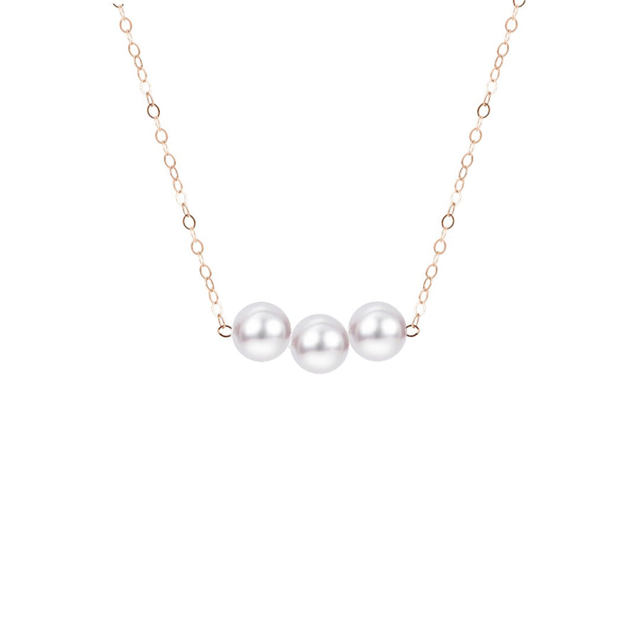 Three Akoya Pearl 6.0-6.5mm Starter Necklace
